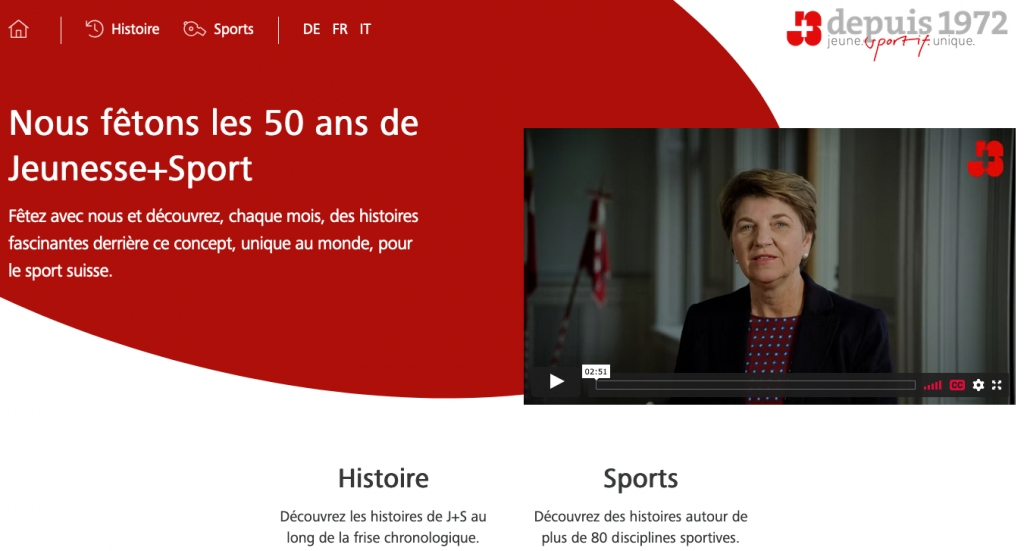 50 ans de Jeunesse+Sport … dans le Mag de Sport Dimanche